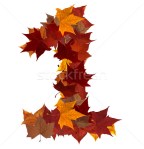 1178394_stock-photo-number-one-multicolored-fall-leaf-composition-isolated